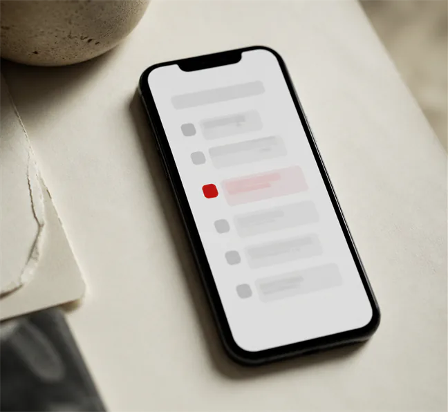 Abstract comment thread on phone