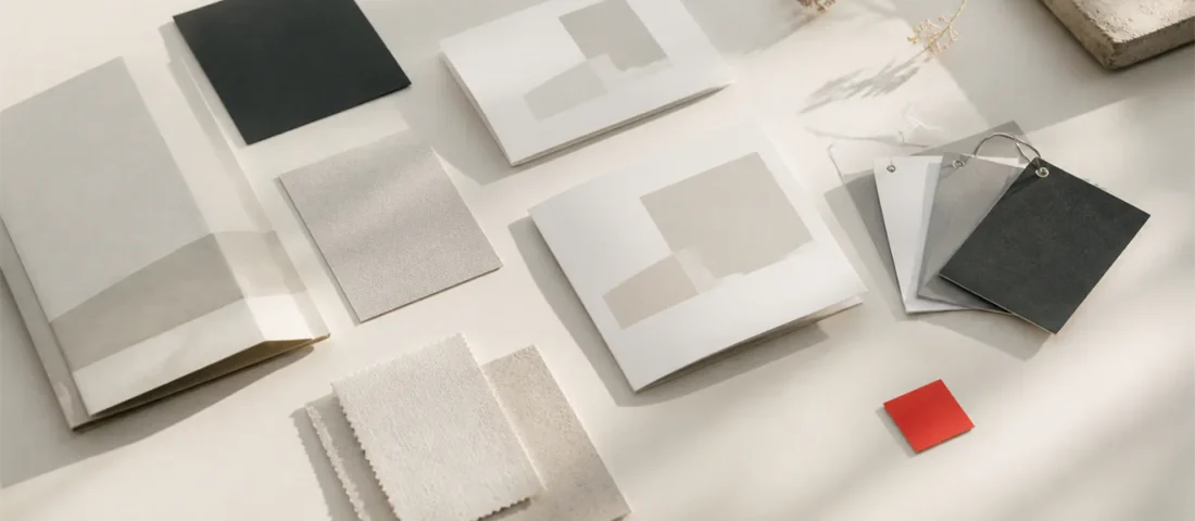 Blank brand system flat lay