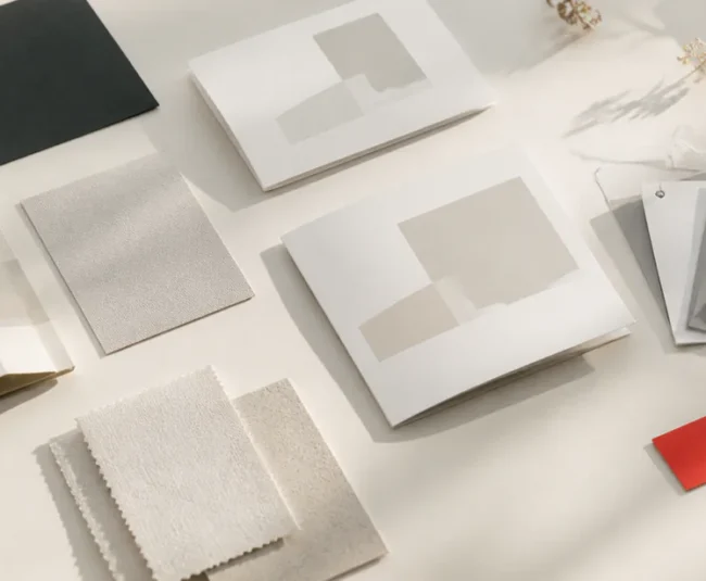 Blank brand system flat lay