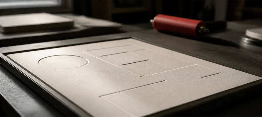 Branding in the Digital Age: Key Elements to Consider 5 Embossed card and ink roller