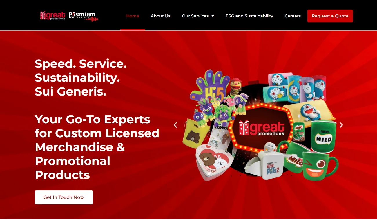 Great Promotions homepage hero