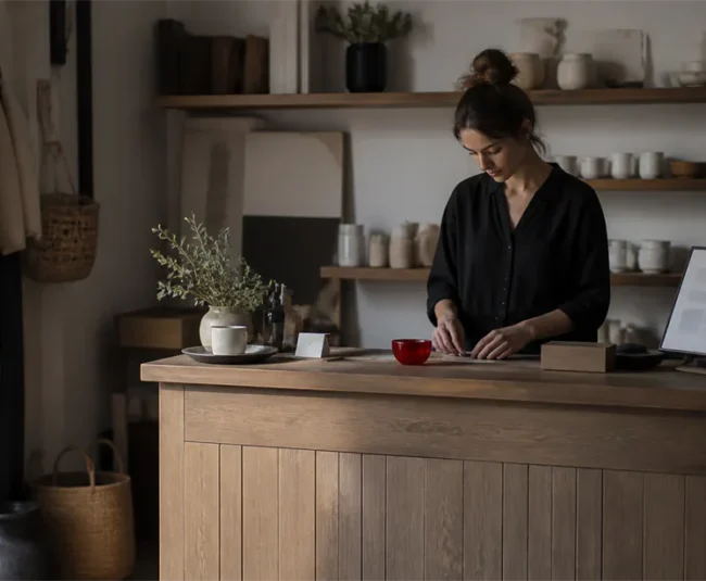 Independent shop opening morning