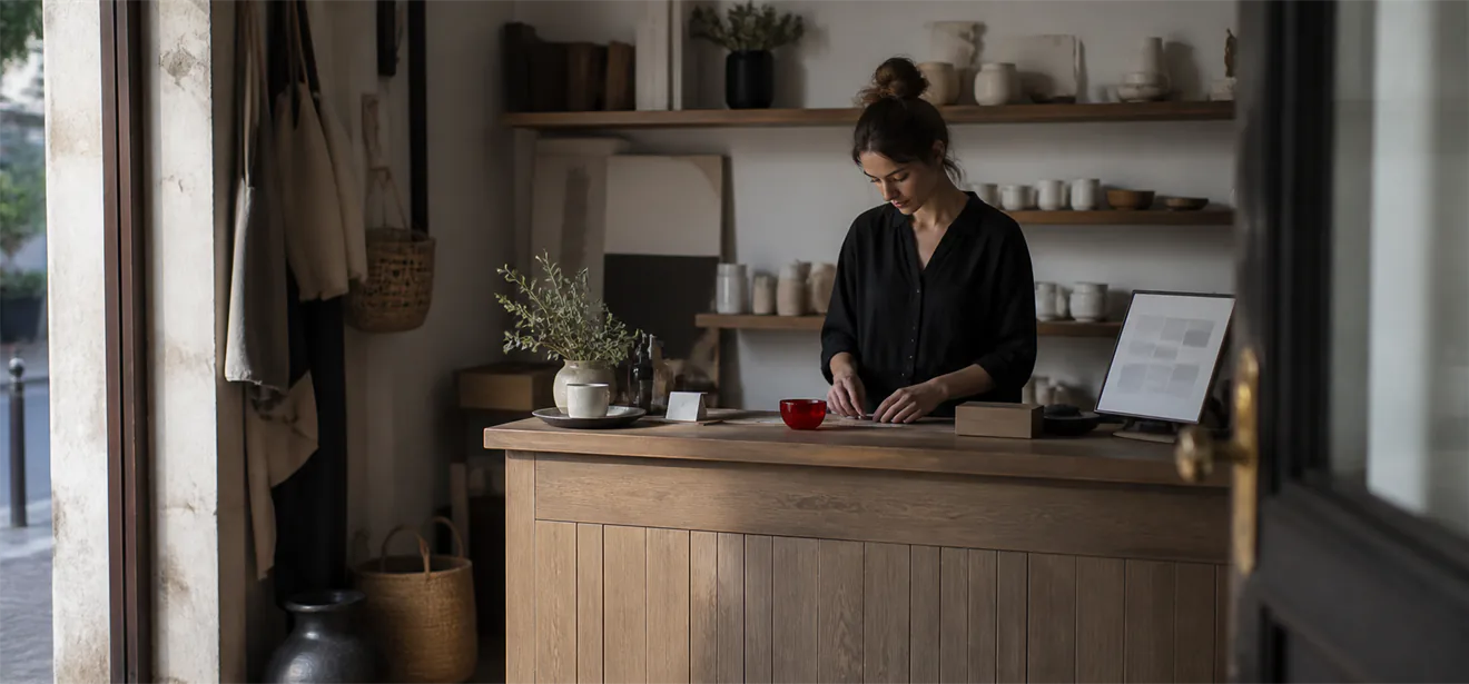 Independent shop opening morning