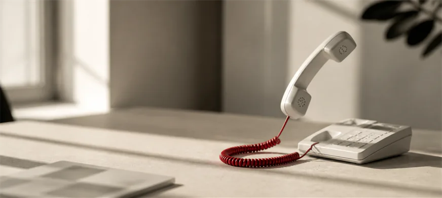 How Social Media Drives Engagement and Brand Loyalty 5 Telephone handset with scarlet cord