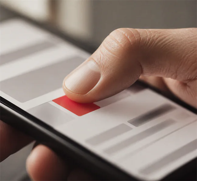 The Importance of Responsive Design in Today's Market 4 Thumb contact on phone interface