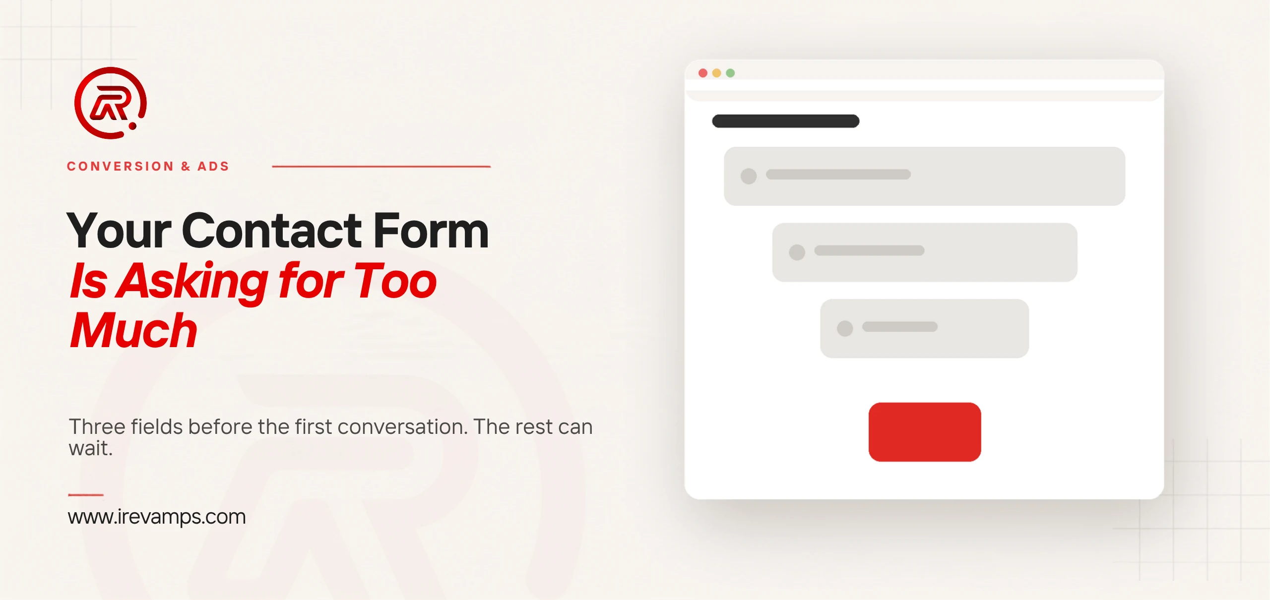 Website forms: title card beside a flat illustration of a form window whose steps narrow like a funnel, fewer completing each one